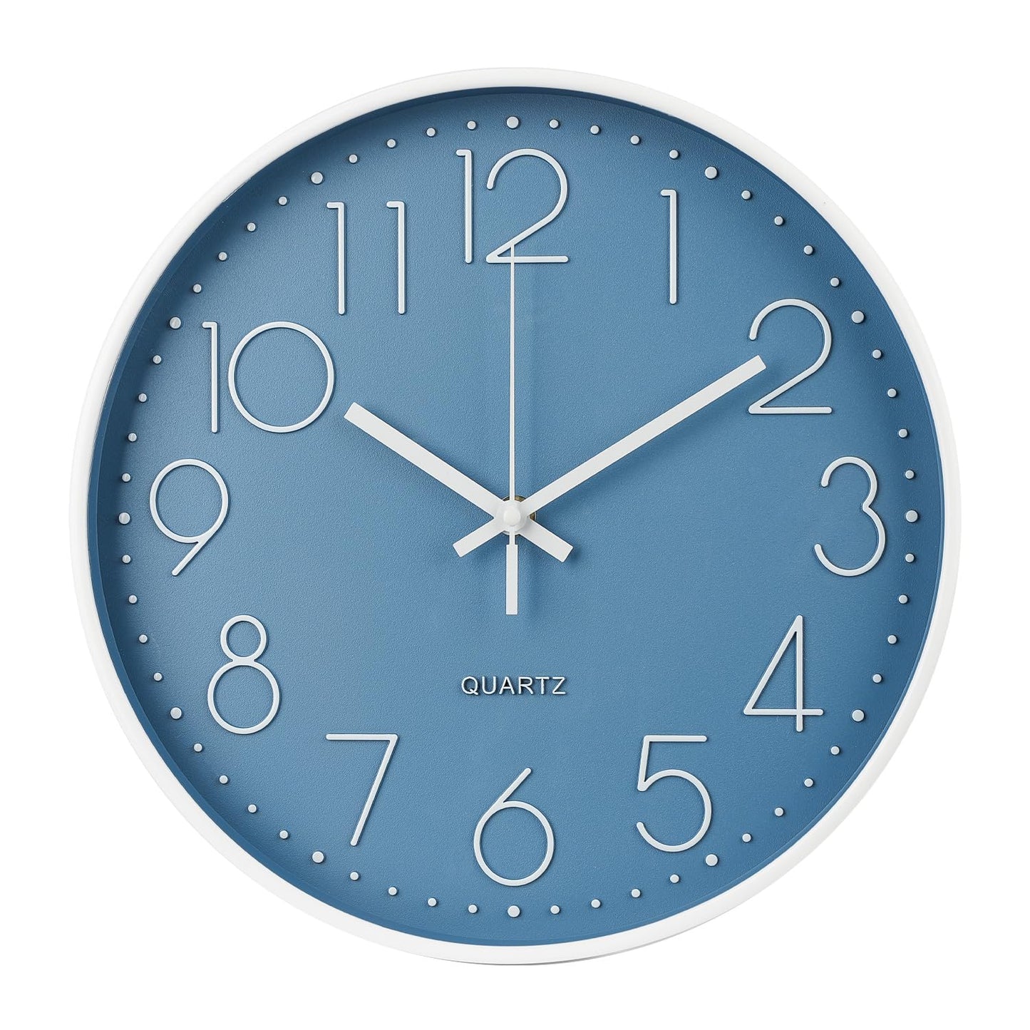 Wall Clock 12 Inch Non-Ticking Silent Modern Simple Style Round Decor Clock Gold Stereoscopic Dial Quartz Wall Clocks for Home/Office/School/Living Room/Bedroom/Kitchen