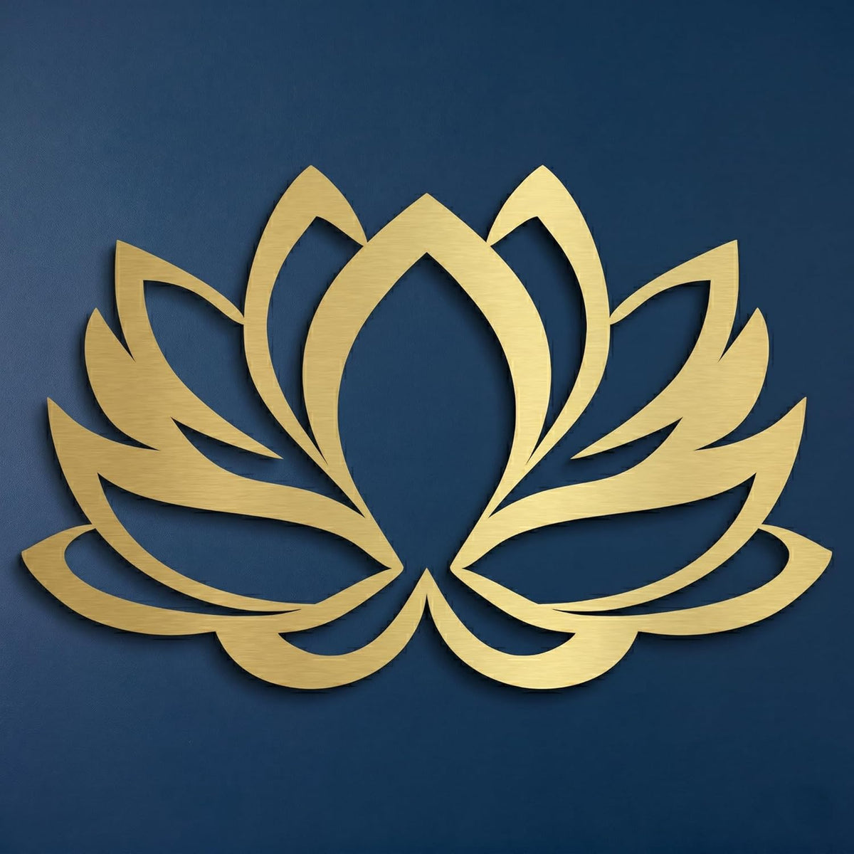 DEKADRON Metal Wall Art - Lotus Flower - 3D Wall Silhouette Metal Wall Decor Home Office Decoration Bedroom Living Room Decor Sculpture (Gold, 30" Wx20 H / 75x50cm)