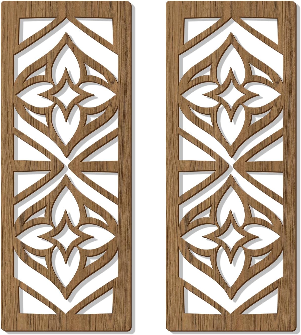 Zzbakress 2 Pcs Mid Century Modern Wall Decor Wooden Abstract Geometric Art for Home Living Room Bedroom (Style X)