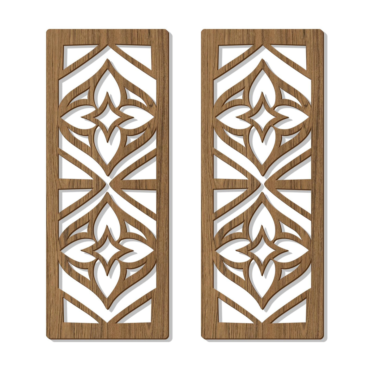 Zzbakress 2 Pcs Mid Century Modern Wall Decor Wooden Abstract Geometric Art for Home Living Room Bedroom (Style X)