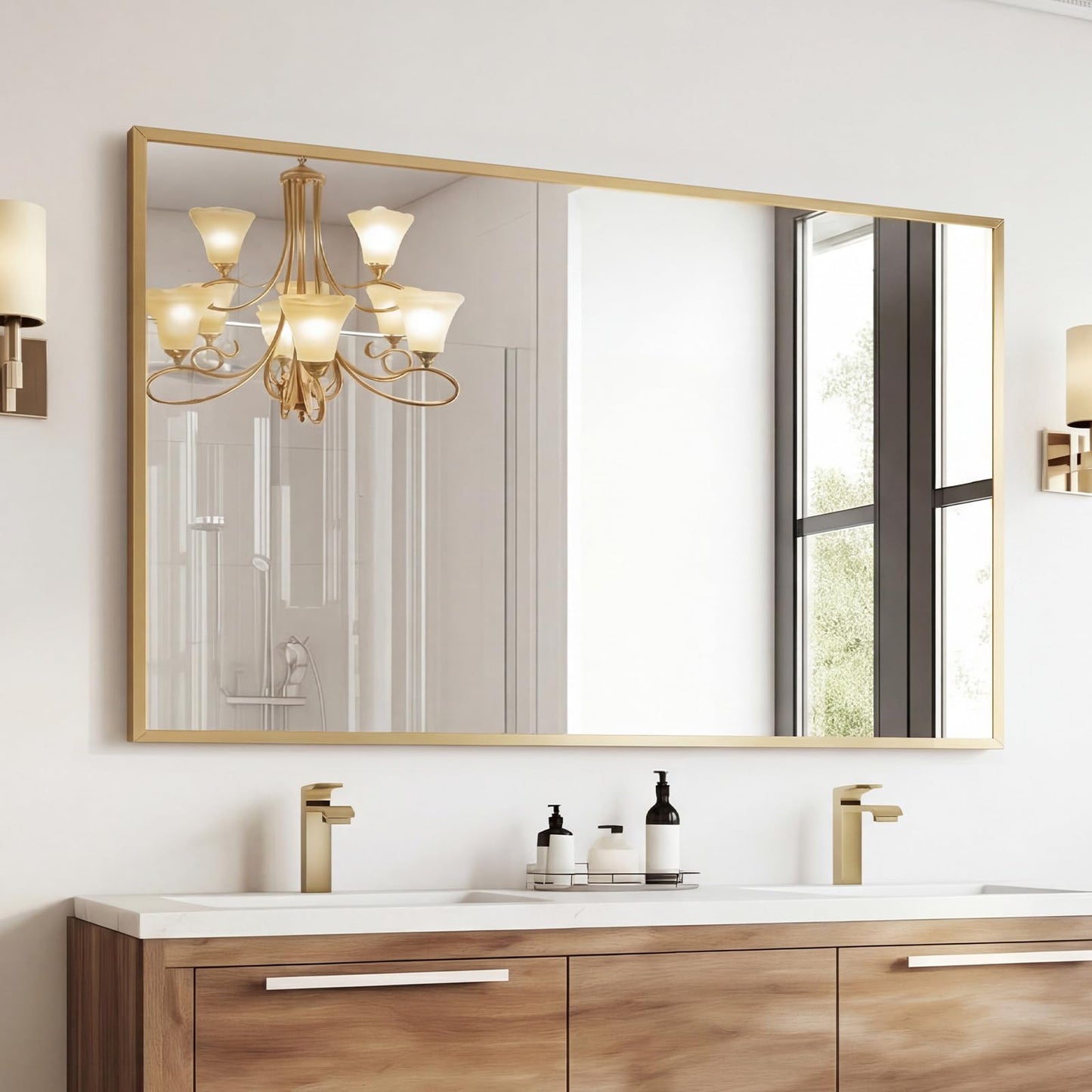 Sweetcrispy 20"x30" Arched Gold Bathroom Mirrors for Wall