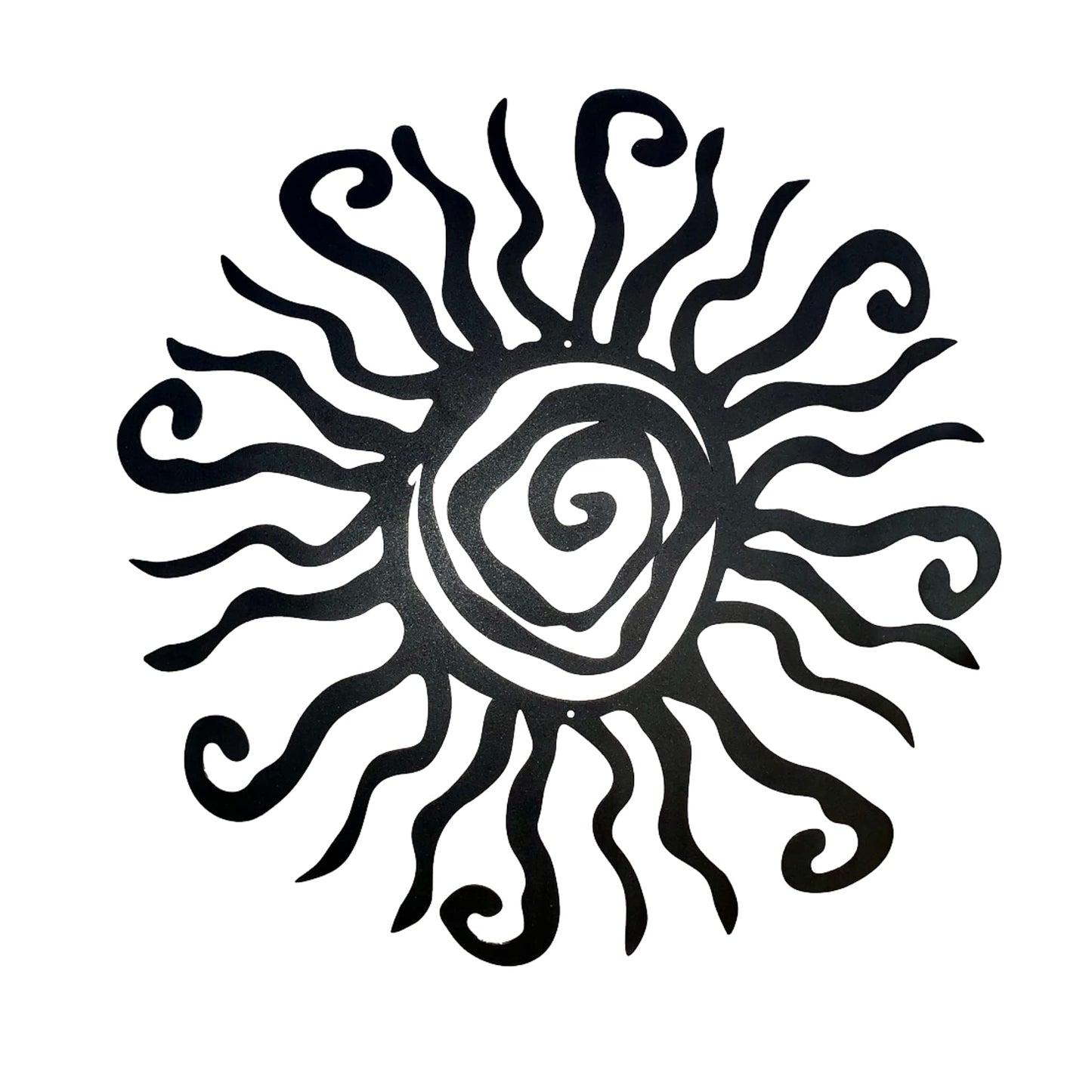 Riverside Designs Wacky Sun Metal Wall Art Indoor/Outdoor Decor - 12" Gold Rust Proof Wall Sculpture - Made in USA - Ideal for Bedroom, Garden, Home, Patio and Farmhouse