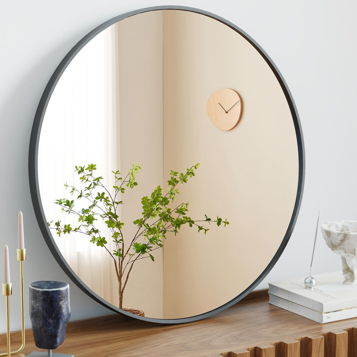 NEWBULIG 20X30 Inch Arched Bathroom Wall Mirror for Over Sink, Gold