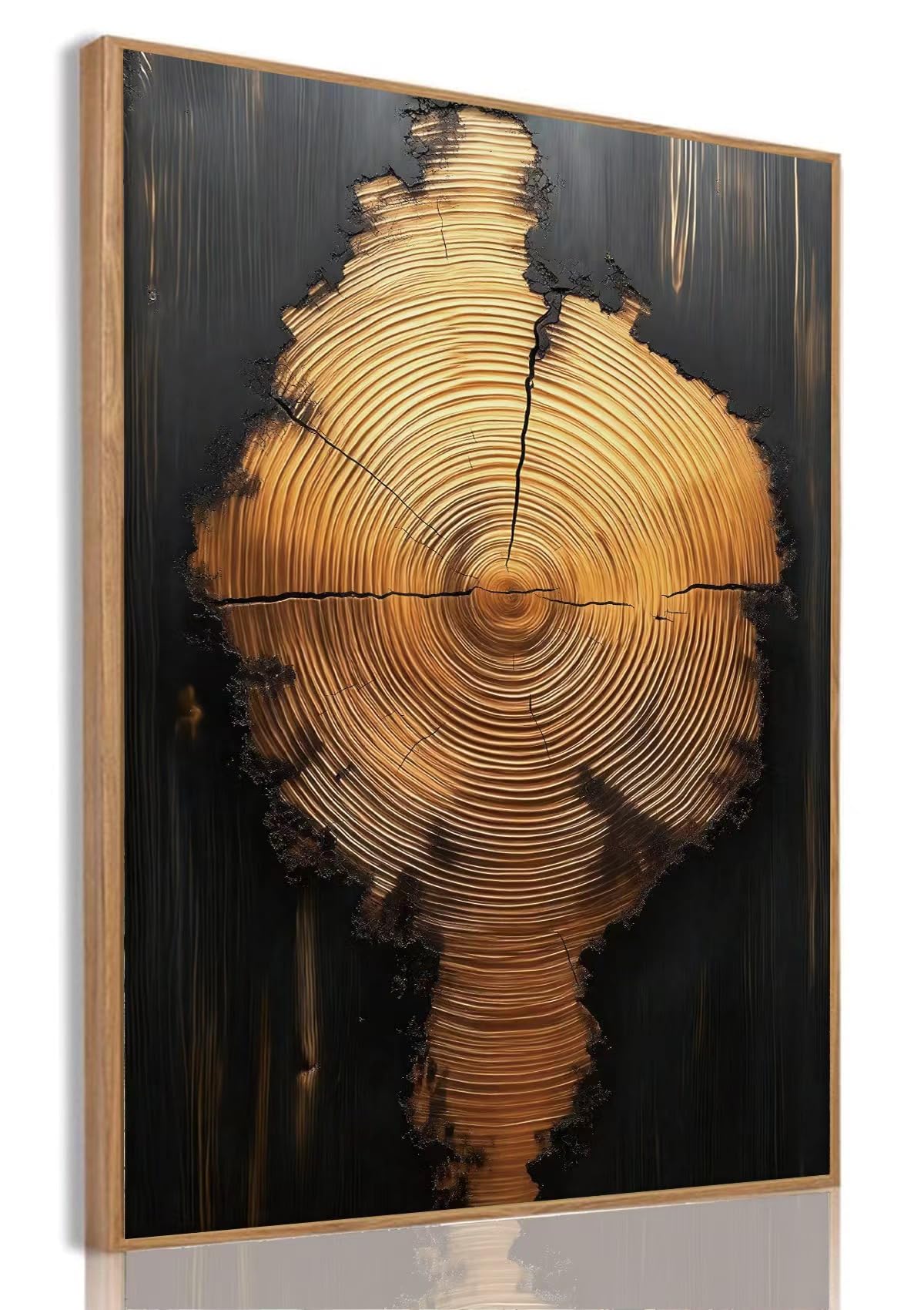 Tree Ring Wall Art Framed, Modern Nature Decor, Easy to Hang 12x16 Inch | The Art of Nature's Timeline,Affordable & High quality,Perfect for your Living Room,Bedroom,Bathroom & Office