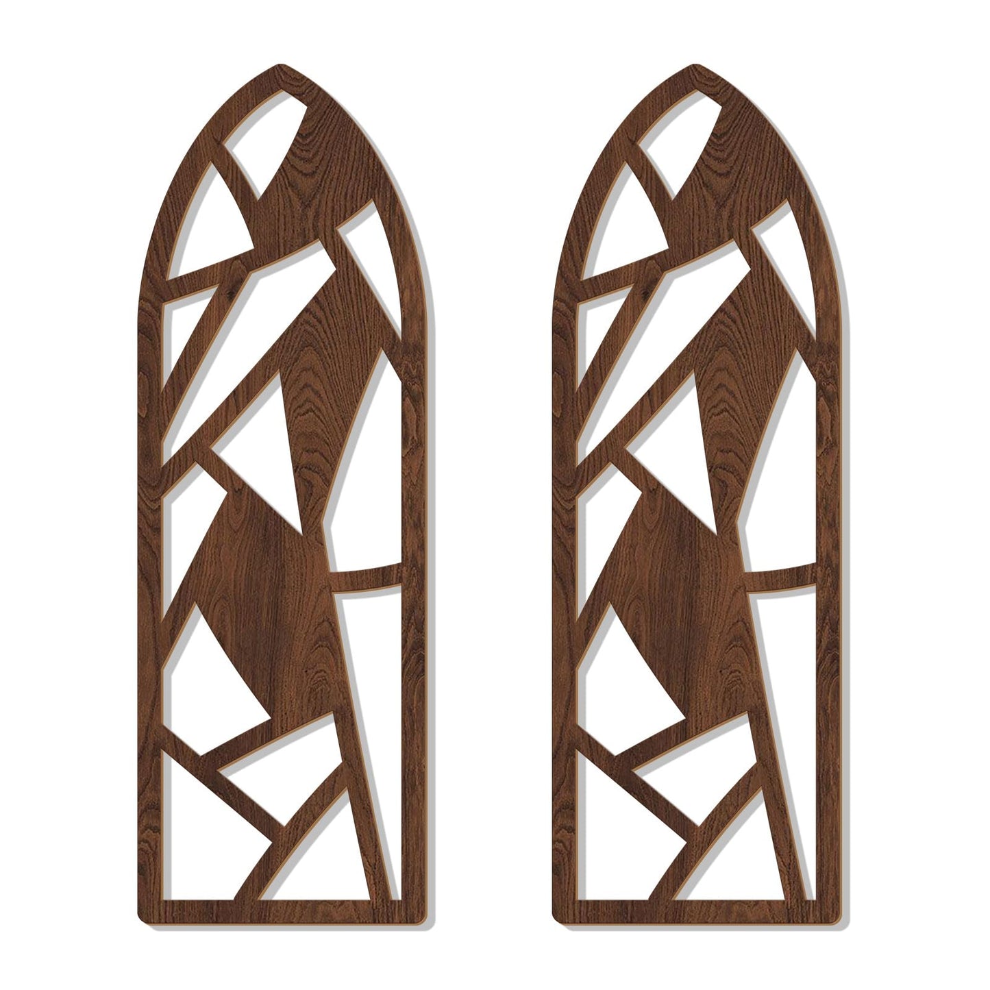 Zzbakress 2 Pcs Mid Century Modern Wall Decor Wooden Abstract Geometric Art for Home Living Room Bedroom (Style X)
