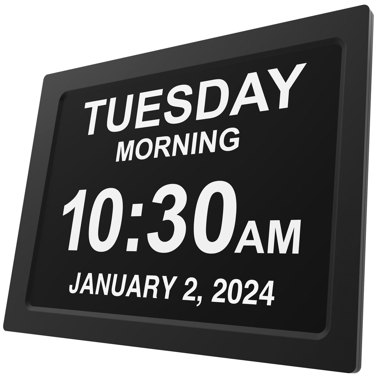 American Lifetime New 2026 Dementia Clock Large for Seniors, Digital Clock Large Display with Custom Alarms, Clock with Day & Date for Elderly, Number Digital Clock 12 Inches White