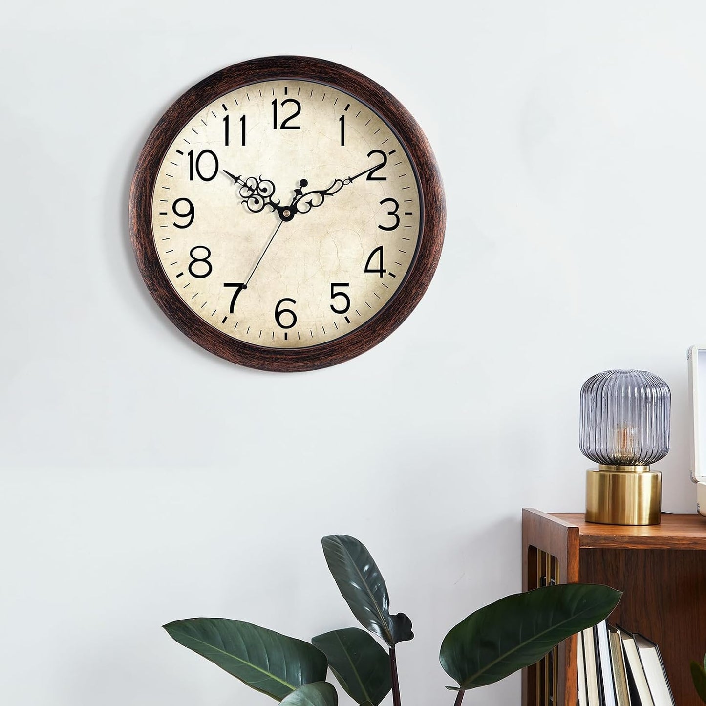 KECYET Wall Clock Vintage Battery Operated Quartz Silent 8" for Kitchen