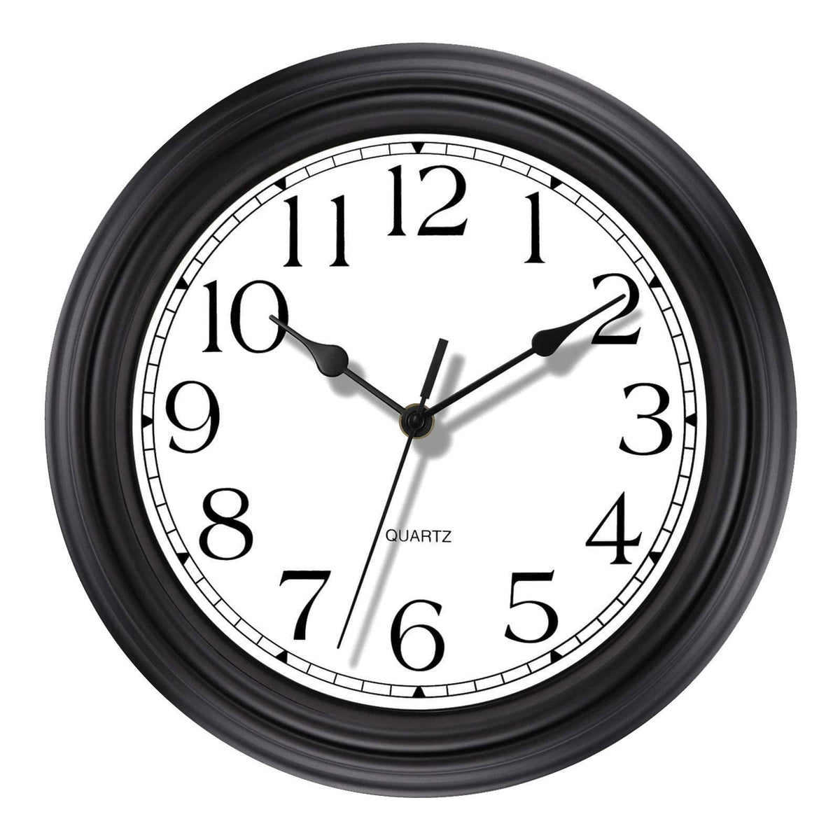 Foxtop Retro Silent Non-Ticking Round Classic Clock Quartz Decorative Battery Operated Wall Clock for Living Room Kitchen Home Office 12 Inch (Bronze)