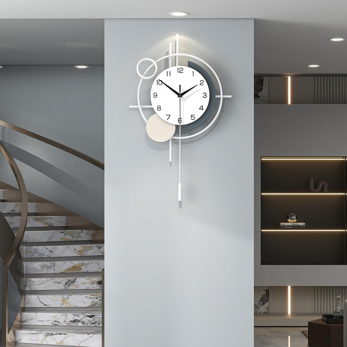 Wall Clock for Living Room Decor Modern Clock Pendulum Silent