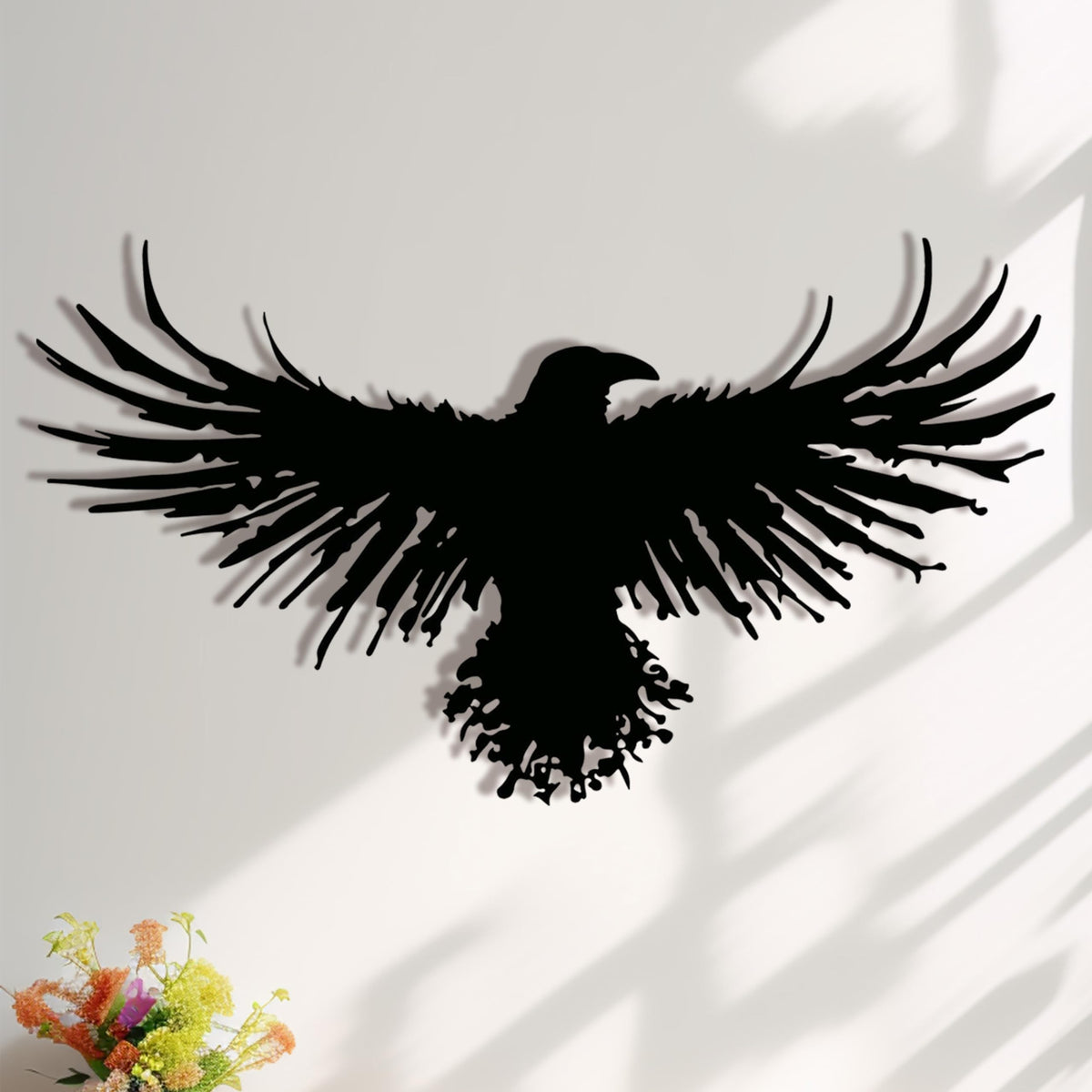 3D Metal Hummingbird Wall Art, Black Outdoor Decor, Waterproof(12.3"x16.5")