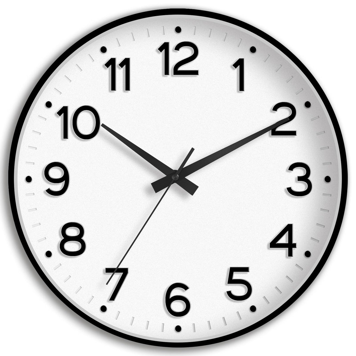 Roymnie 8 Inch Wall Clock, Battery Operated Silent Non Ticking Green Analog