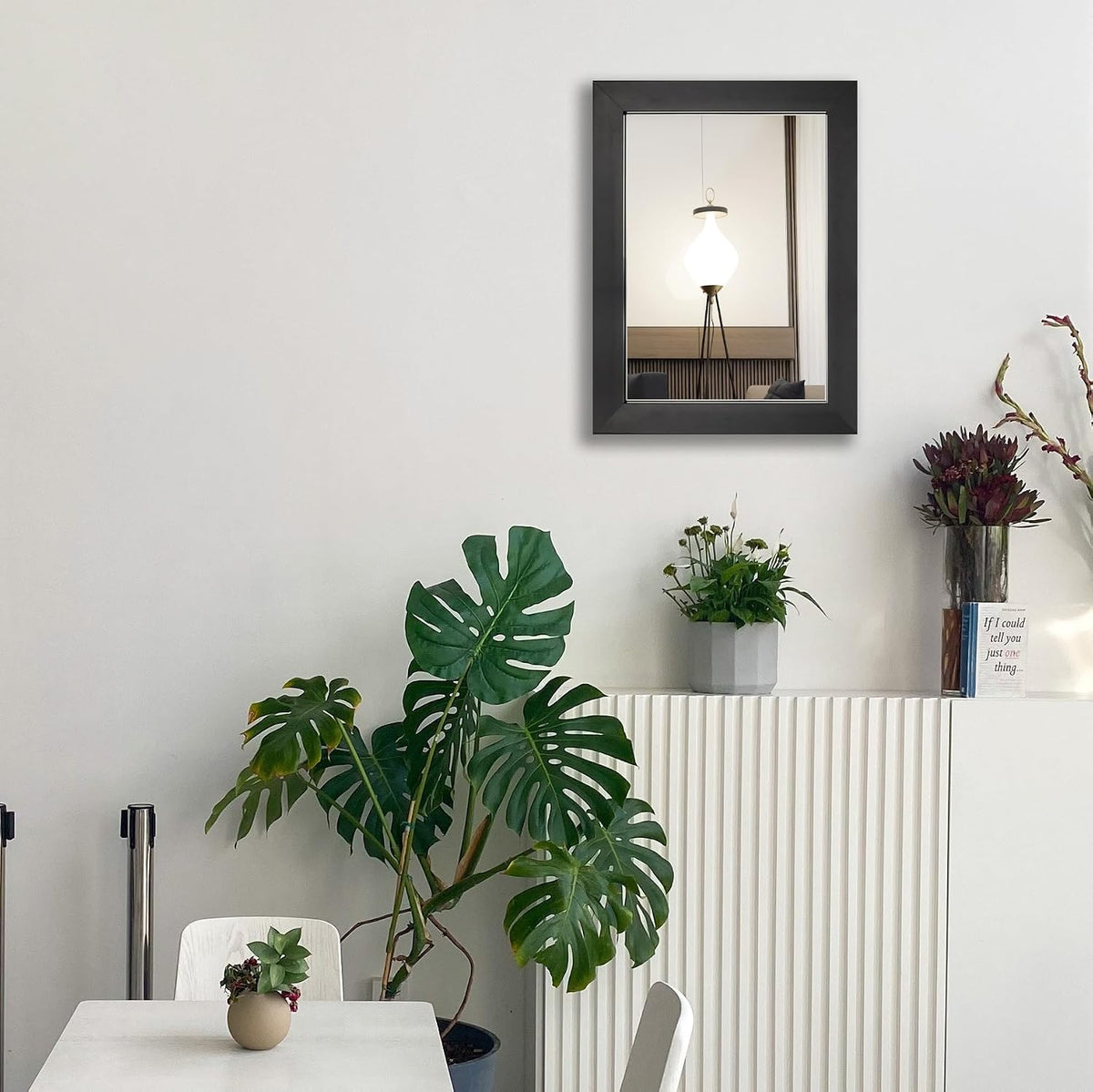 Ruomeng Wall Mirror Rectangle Decorative Mirror 12x16 Inch, Black