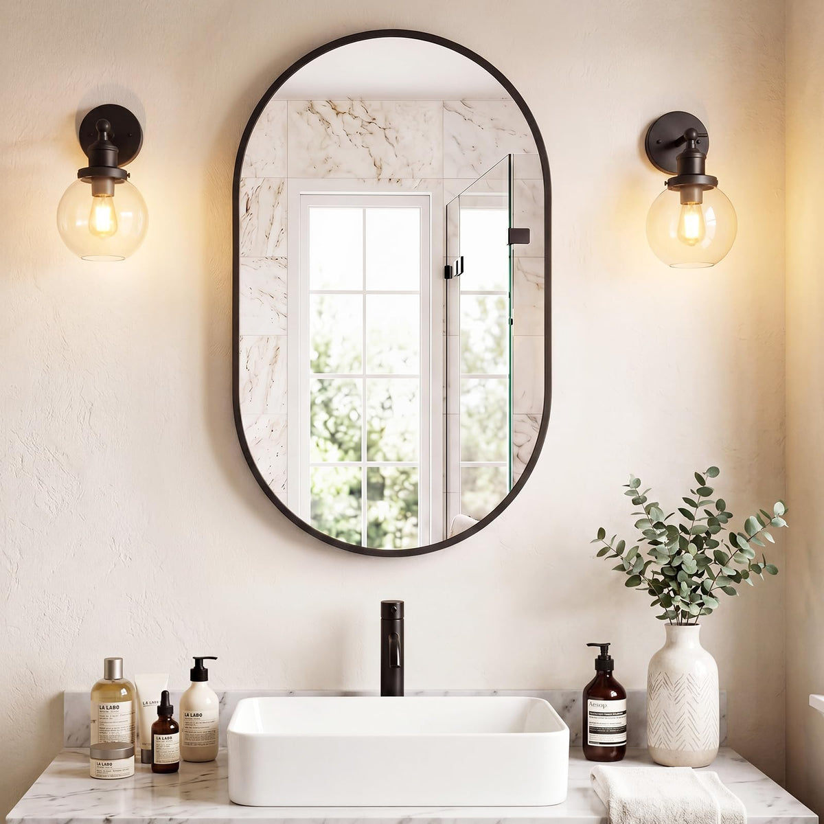 Sweetcrispy 20"x30" Arched Gold Bathroom Mirrors for Wall