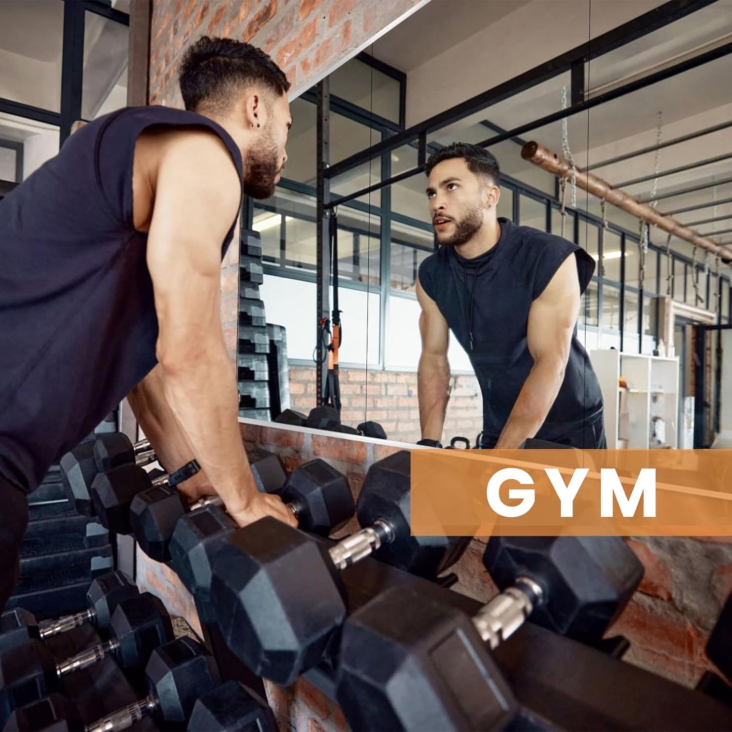 pertetey 56 x 16 in Home Gym Mirrors, Frameless, 2-Pack