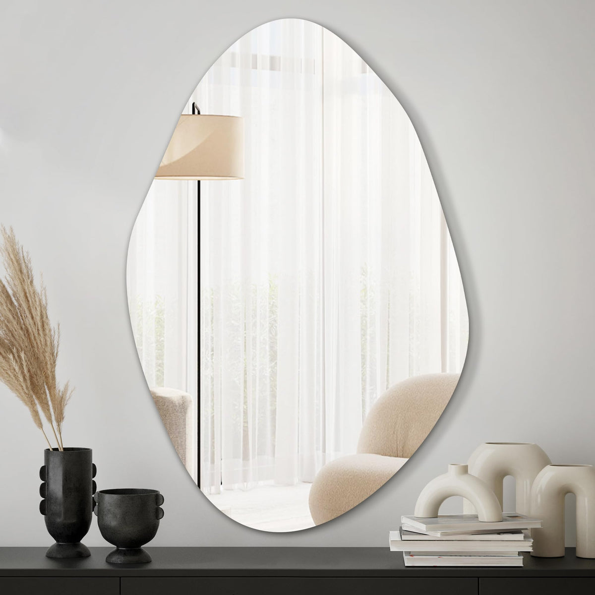 TRAHOME Home Gym Mirror Tiles for Wall, 14"x12"x12PCS Full Length Mirror
