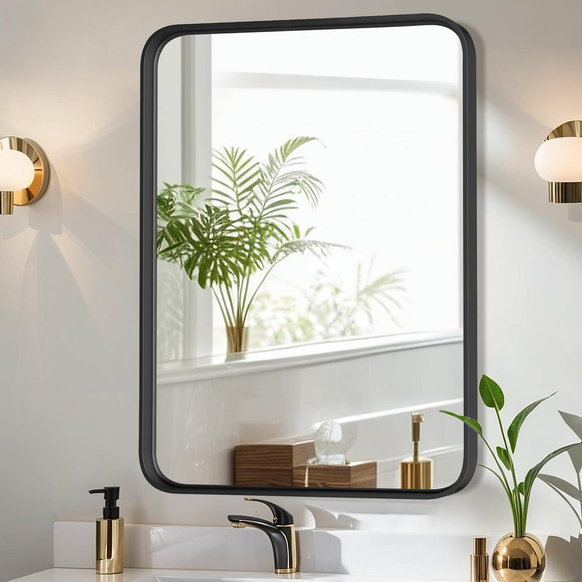 Bathroom Mirror for Wall, 24 Inch Round Mirrors