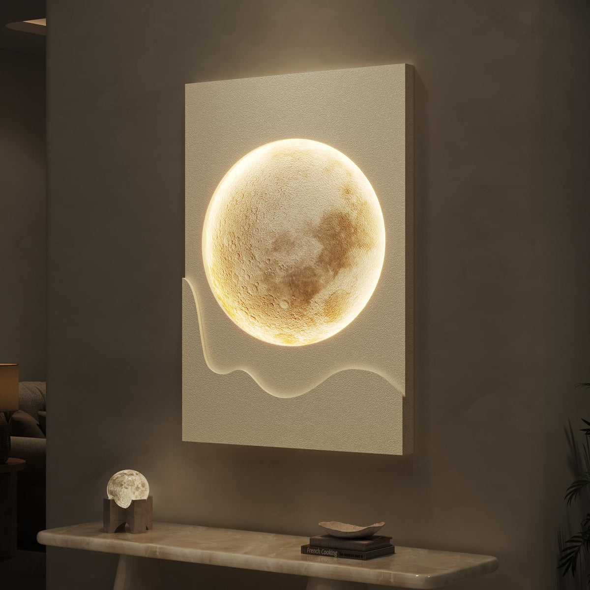 Large Wood Abstract Wall Art for Living Room, Modern 3D Artwork for Walls