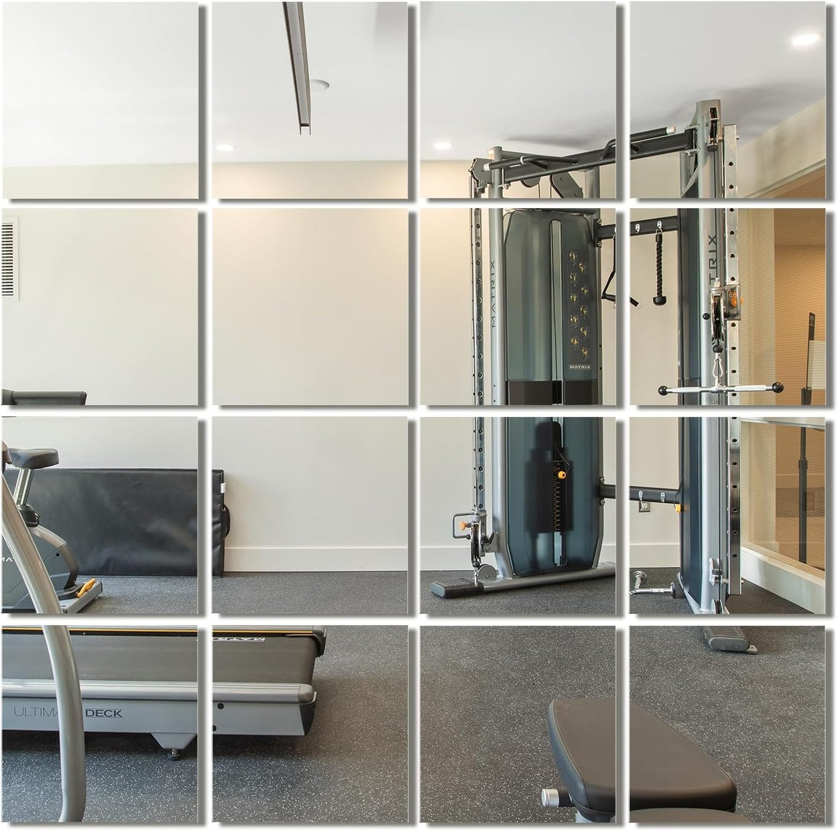 Delma Frameless Mirror Tiles 14"x12"x8 Pcs Wall Mounted