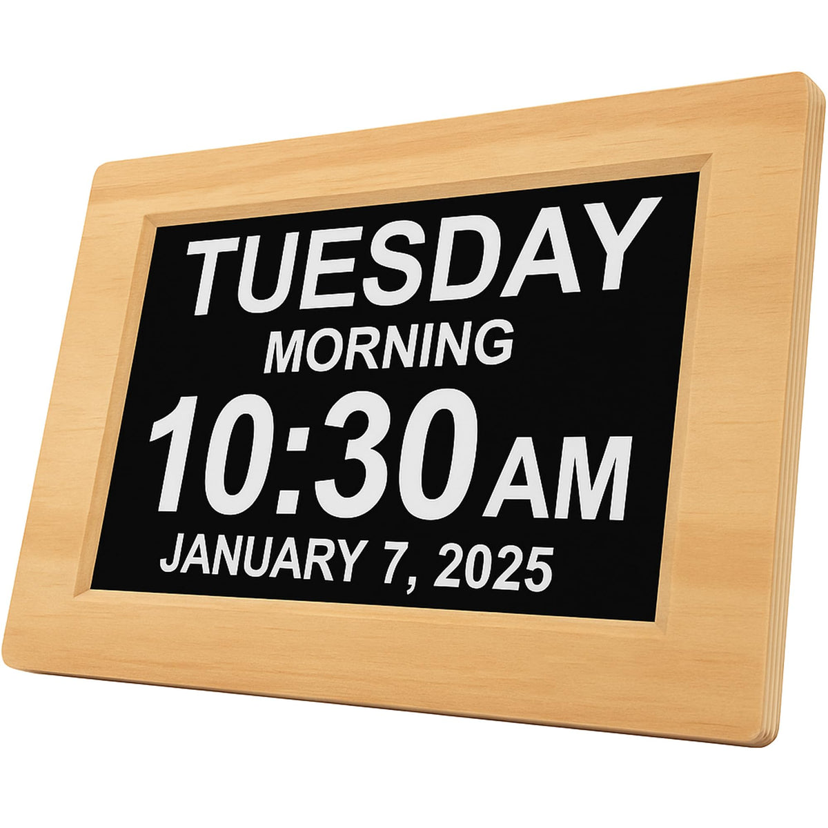 American Lifetime New 2026 Dementia Clock Large for Seniors, Digital Clock Large Display with Custom Alarms, Clock with Day & Date for Elderly, Number Digital Clock 12 Inches White