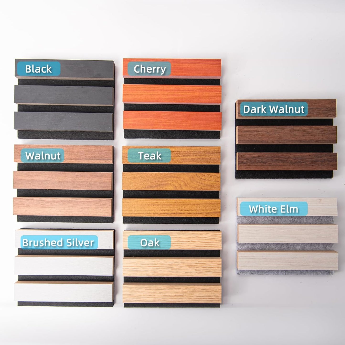 Art3d 6-Pack Soundproof Wood Slat Wall Panels, 94.5 x 7.9 Inch, Walnut