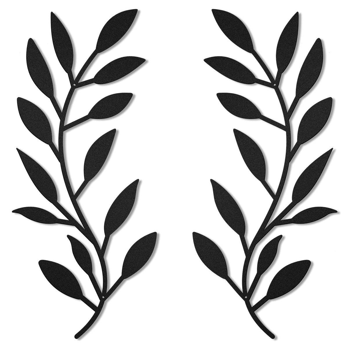 Zhengmy 2 Pcs Metal Leaf Wall Art Vine Branch Decor,Bright Colors