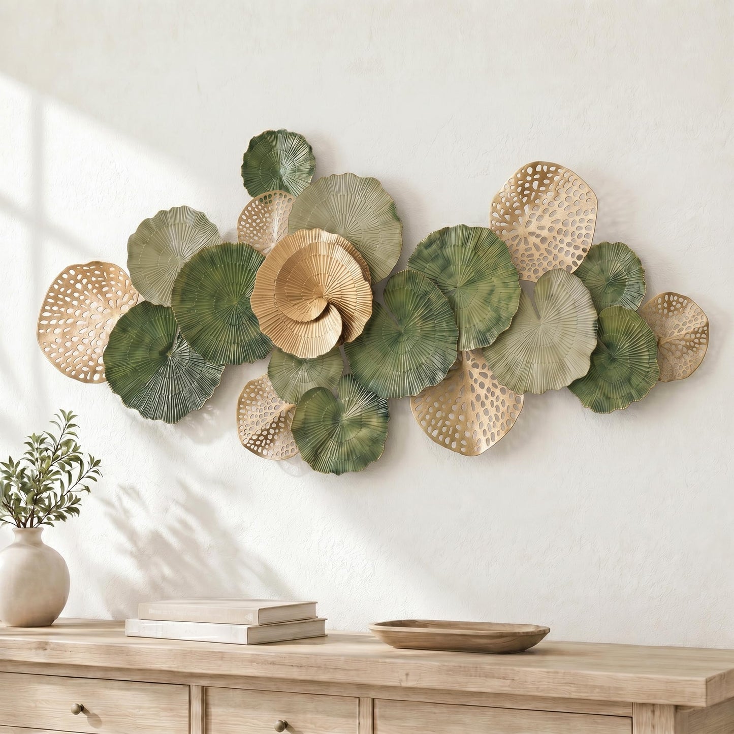 Axioglo 59" Large Wall Decor,3D Abstract Metal Wall Art for Living Room