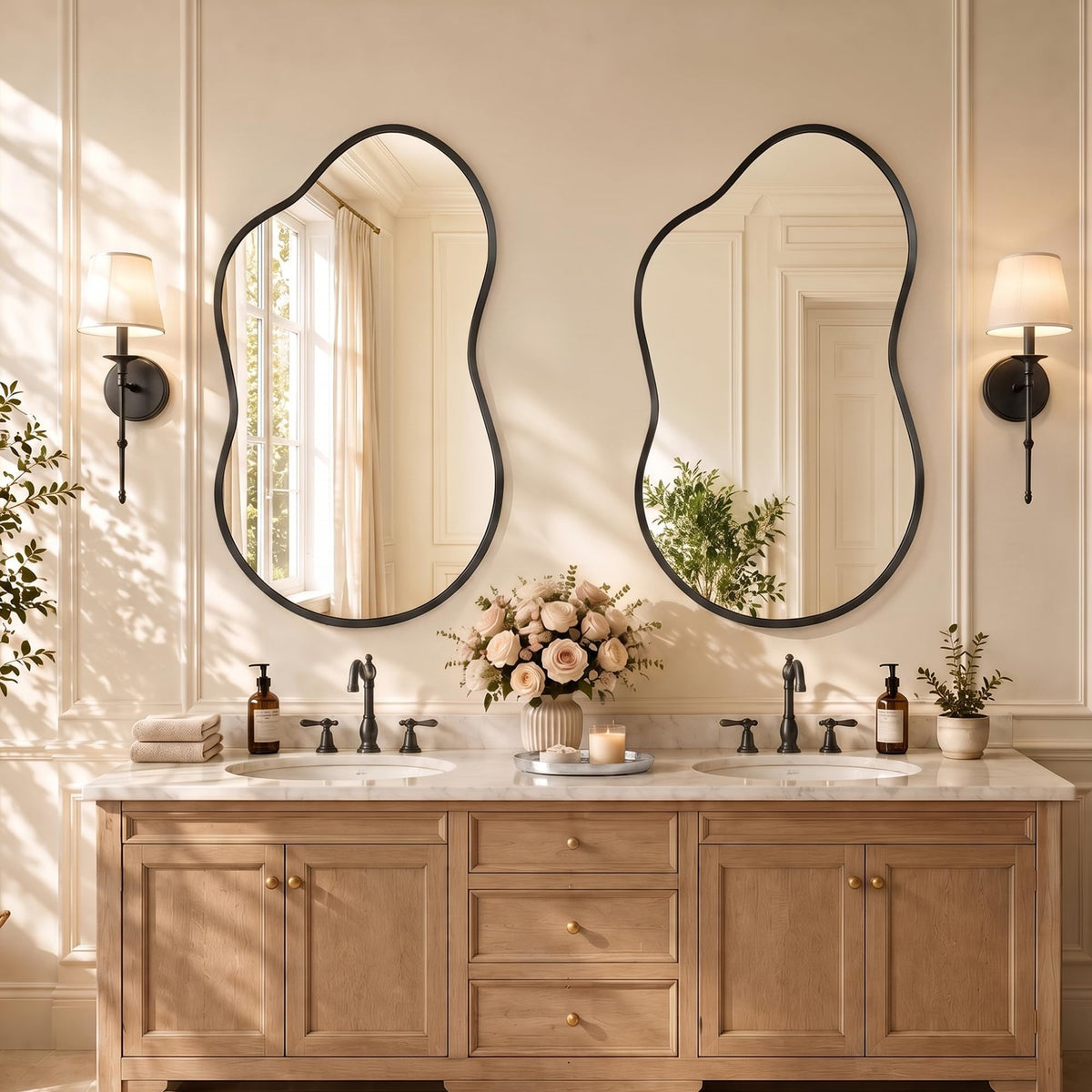Bathroom Mirror for Over Sink-Gold Home Decor Wall Mirror 20"x 36" Single