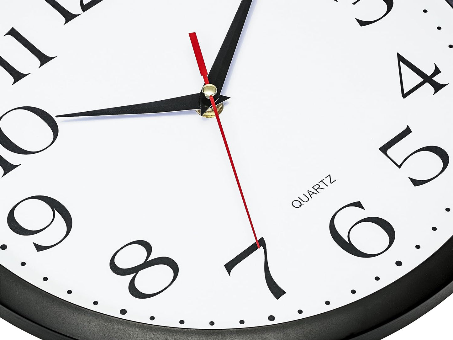 Bernhard Products Black Wall Clock Silent Non Ticking 12 Inch Quality Quartz Battery Operated Round Easy to Read Home/Office/Kitchen/Classroom/School Clocks