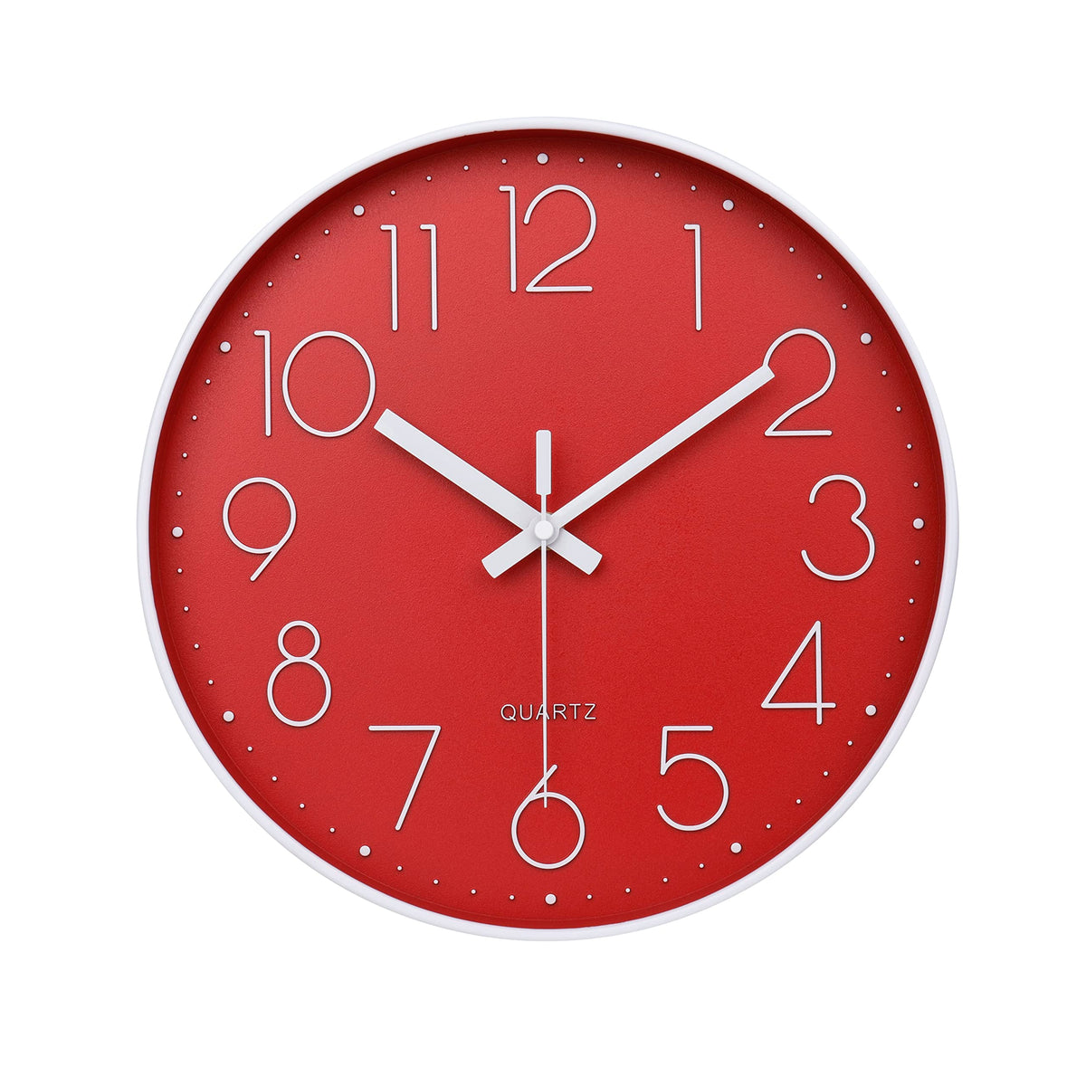 jomparis Wall Clock 12 Inch Non-Ticking Silent Battery Operated Round Wall Clock Modern Elegant Simple Style Clock for Home Office Kitchen Bedroom Living Room
