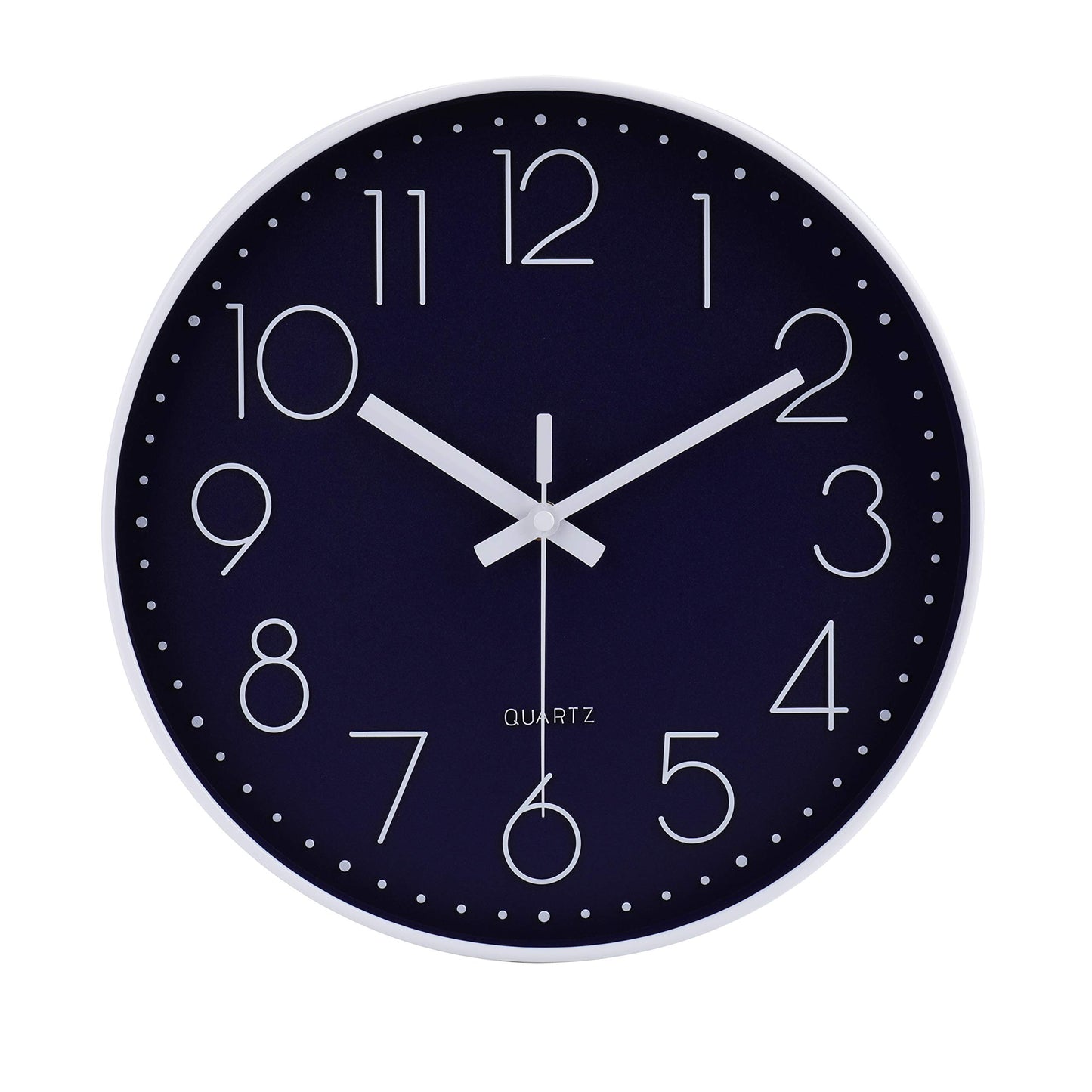 jomparis Wall Clock 12 Inch Non-Ticking Silent Battery Operated Round Wall Clock Modern Elegant Simple Style Clock for Home Office Kitchen Bedroom Living Room