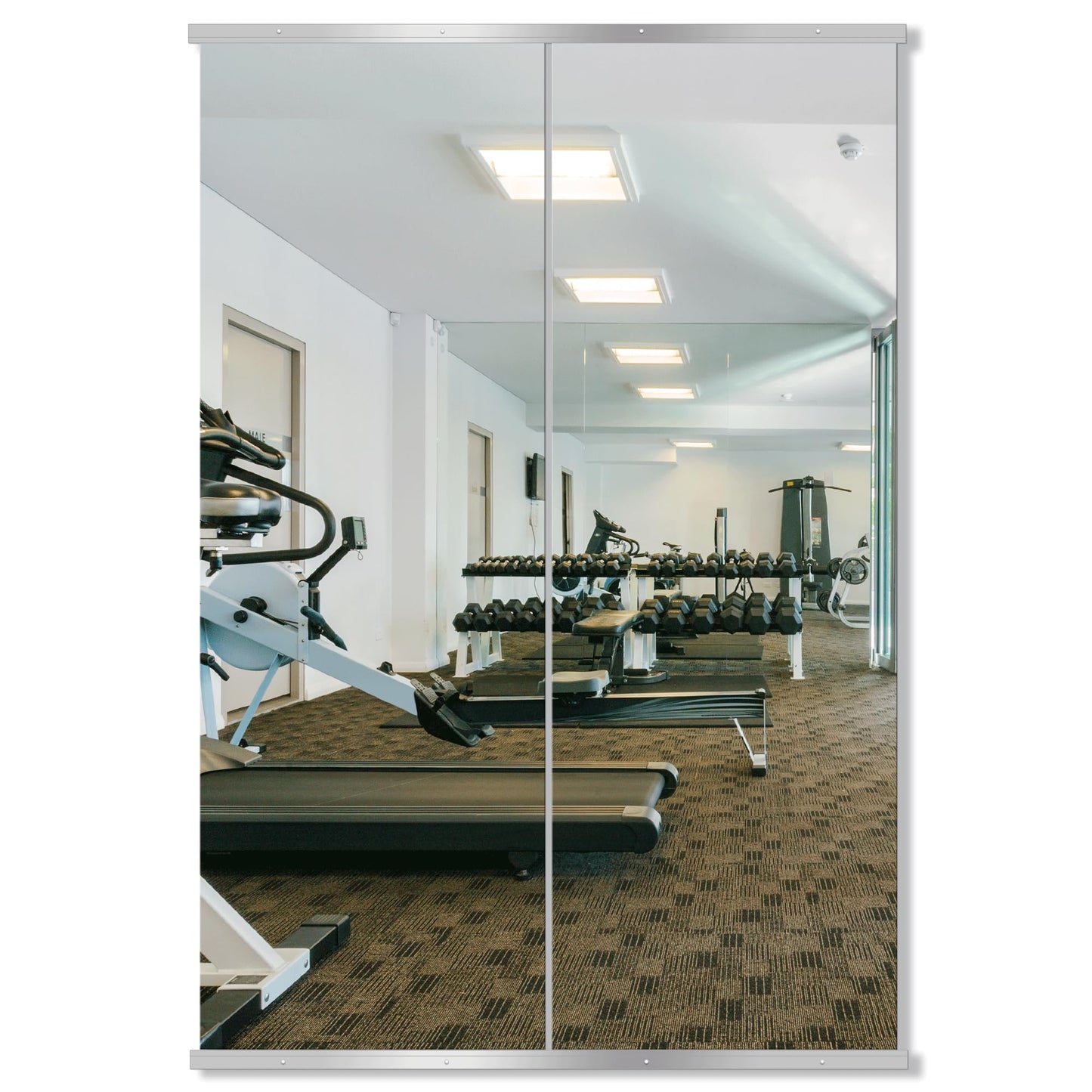 Delma Glass Full Length Wall Mirror Tiles, 14'' x 12'' 4PCS