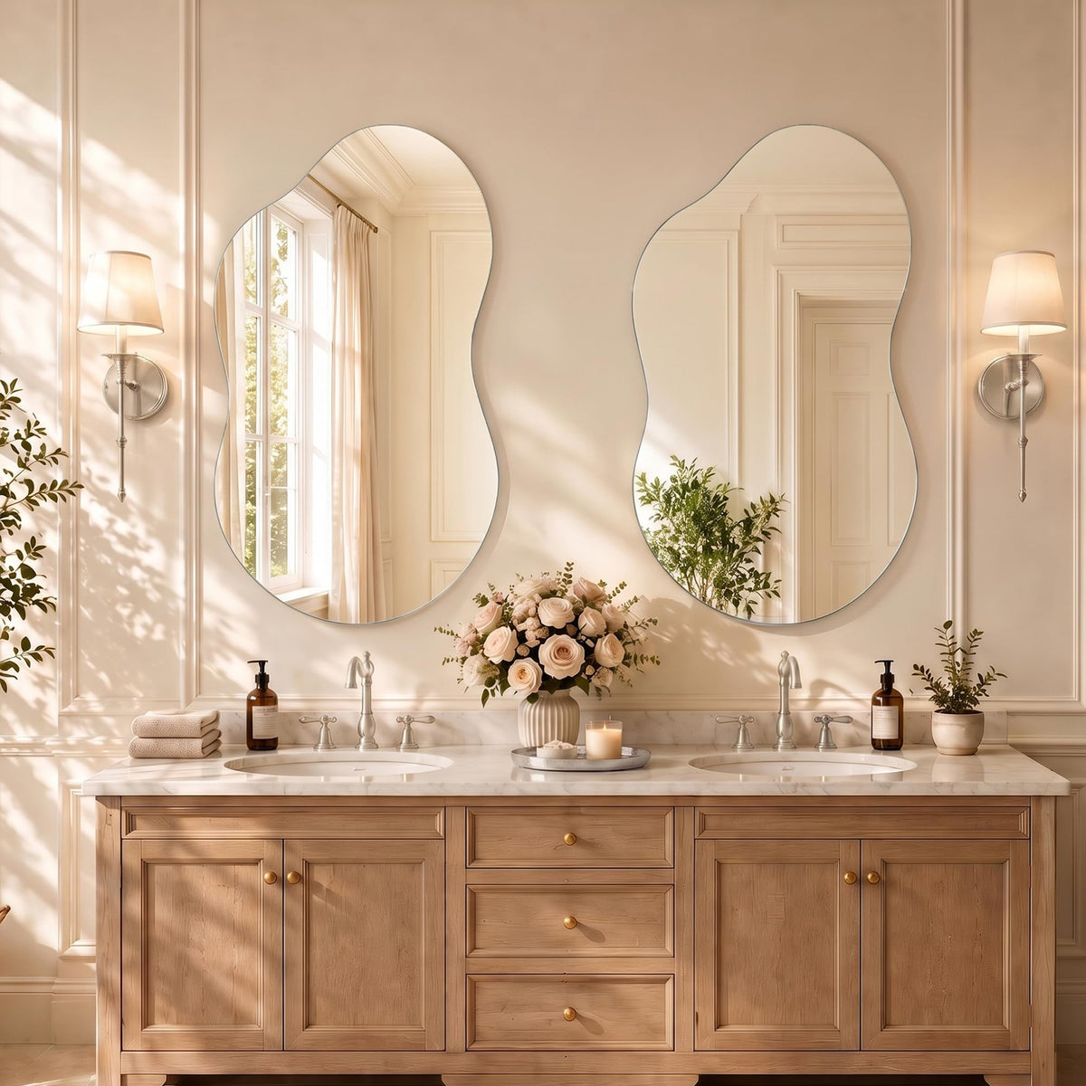 Bathroom Mirror for Over Sink-Gold Home Decor Wall Mirror 20"x 36" Single