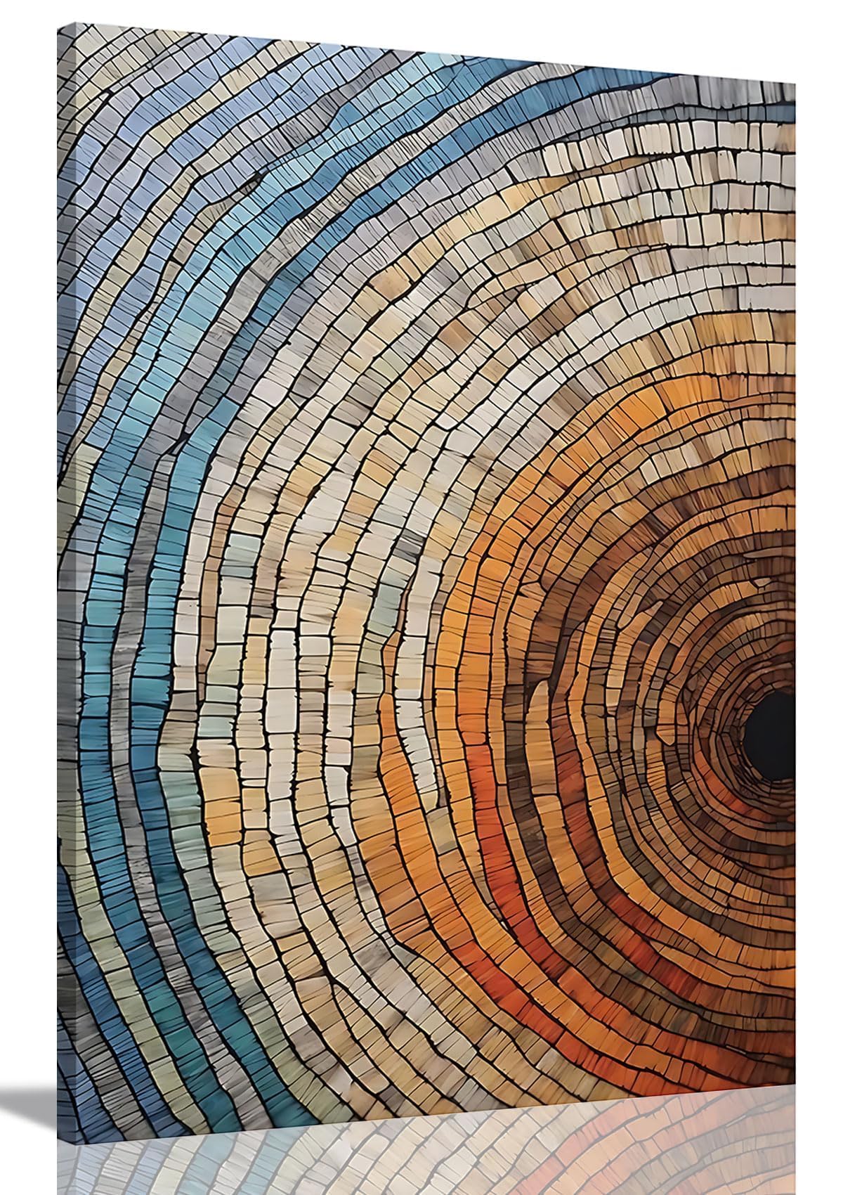 Tree Ring Wall Art Framed, Modern Nature Decor, Easy to Hang 12x16 Inch | The Art of Nature's Timeline,Affordable & High quality,Perfect for your Living Room,Bedroom,Bathroom & Office