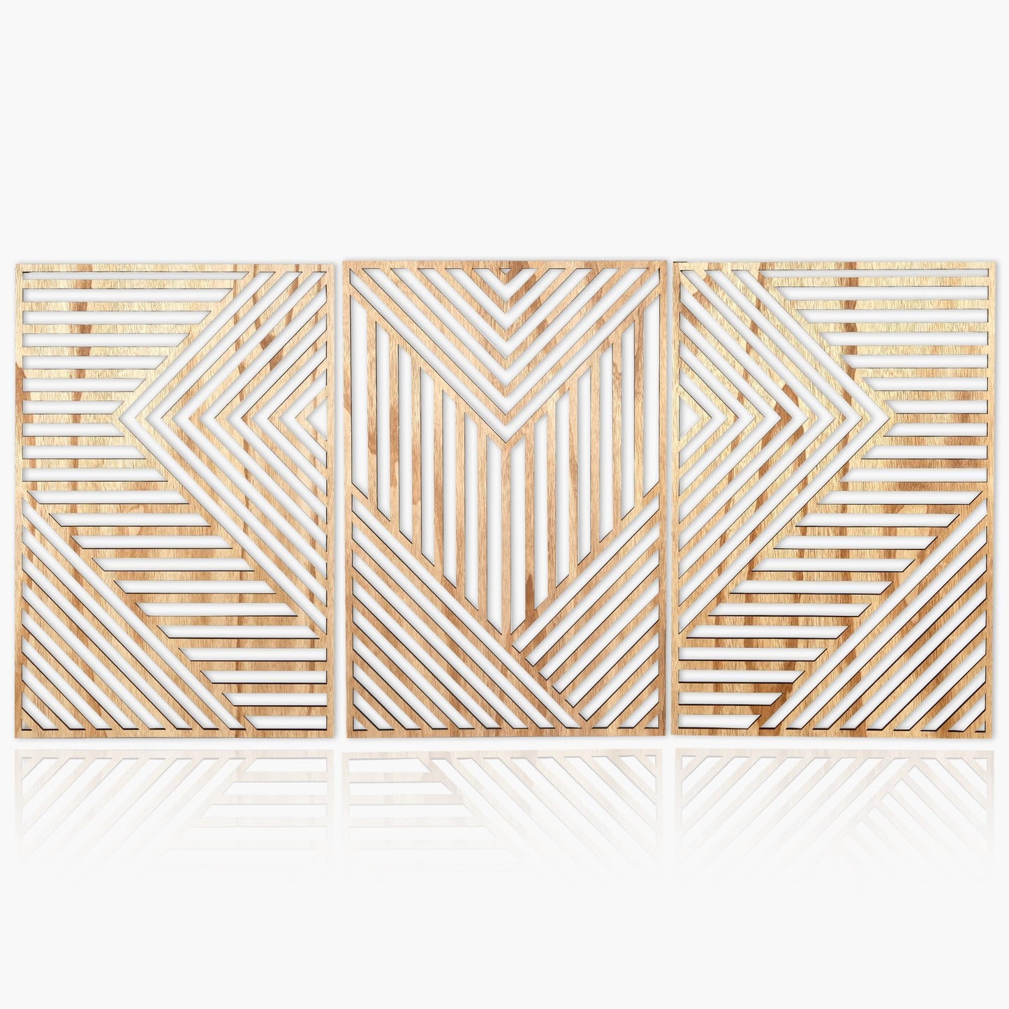 Motivilla Wood Wall Art Set of 3, Dark Floral Decor for Living Room