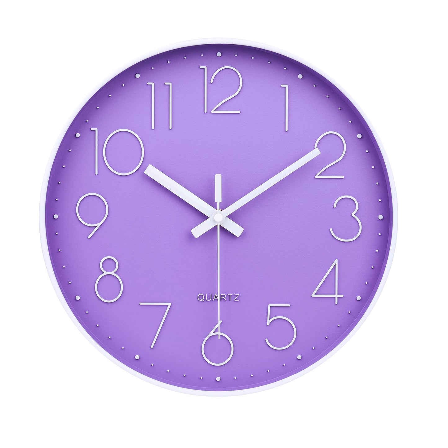 jomparis Wall Clock 12 Inch Non-Ticking Silent Battery Operated Round Wall Clock Modern Elegant Simple Style Clock for Home Office Kitchen Bedroom Living Room