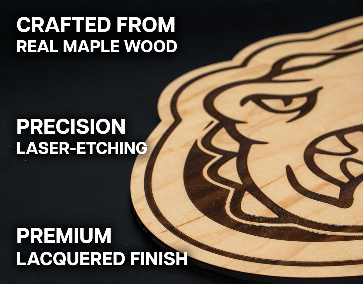 LazerEdge Washington State Cougars Wooden Wall Art – Officially Licensed College Decor – Laser-Etched Hanging Sign – Maple Wood