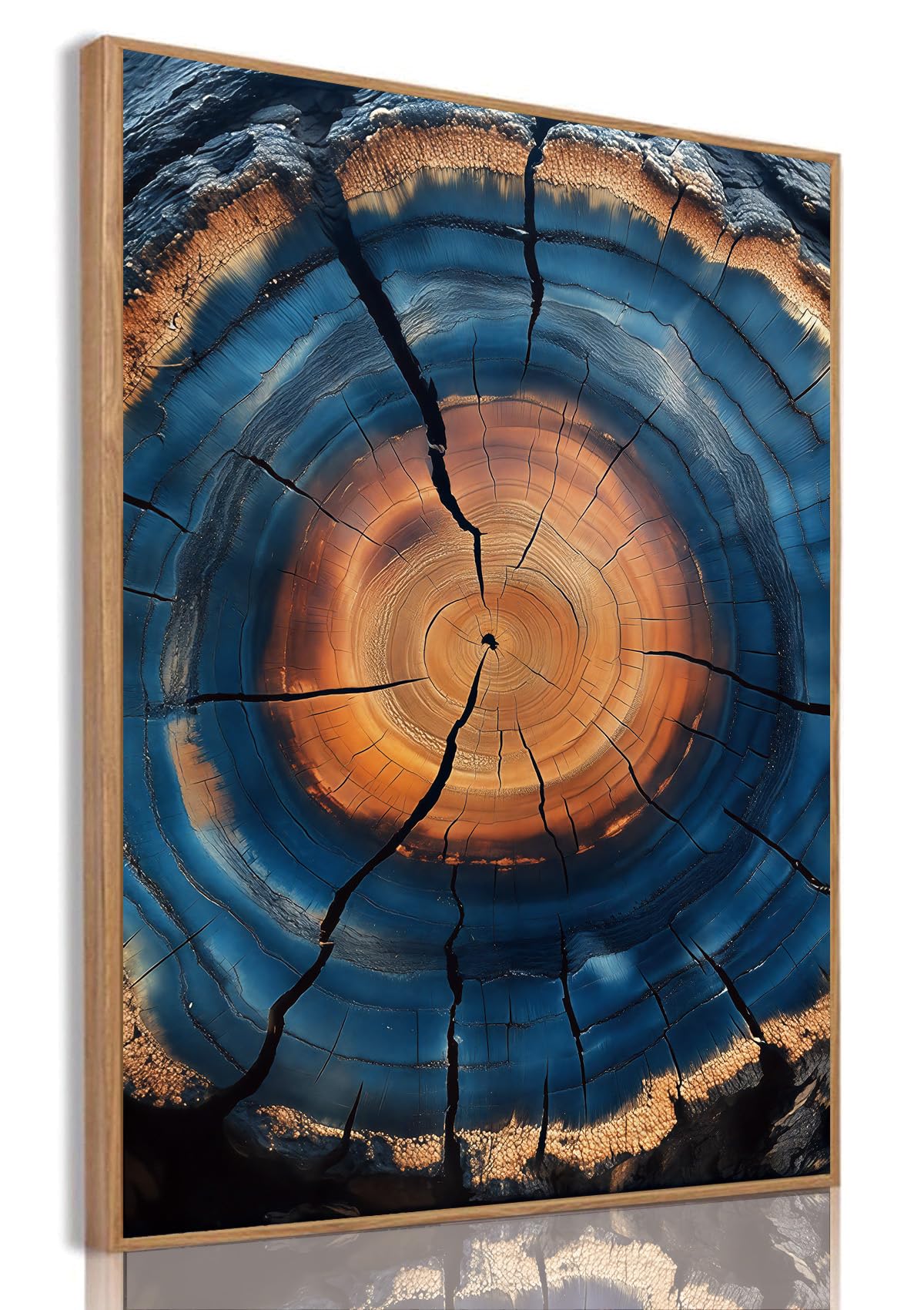 Tree Ring Wall Art Framed, Modern Nature Decor, Easy to Hang 12x16 Inch | The Art of Nature's Timeline,Affordable & High quality,Perfect for your Living Room,Bedroom,Bathroom & Office
