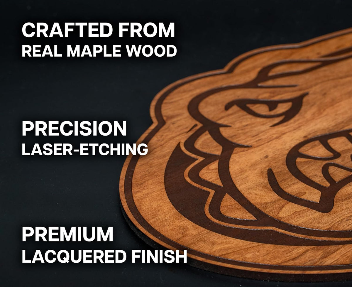 LazerEdge Washington State Cougars Wooden Wall Art – Officially Licensed College Decor – Laser-Etched Hanging Sign – Cherry Wood