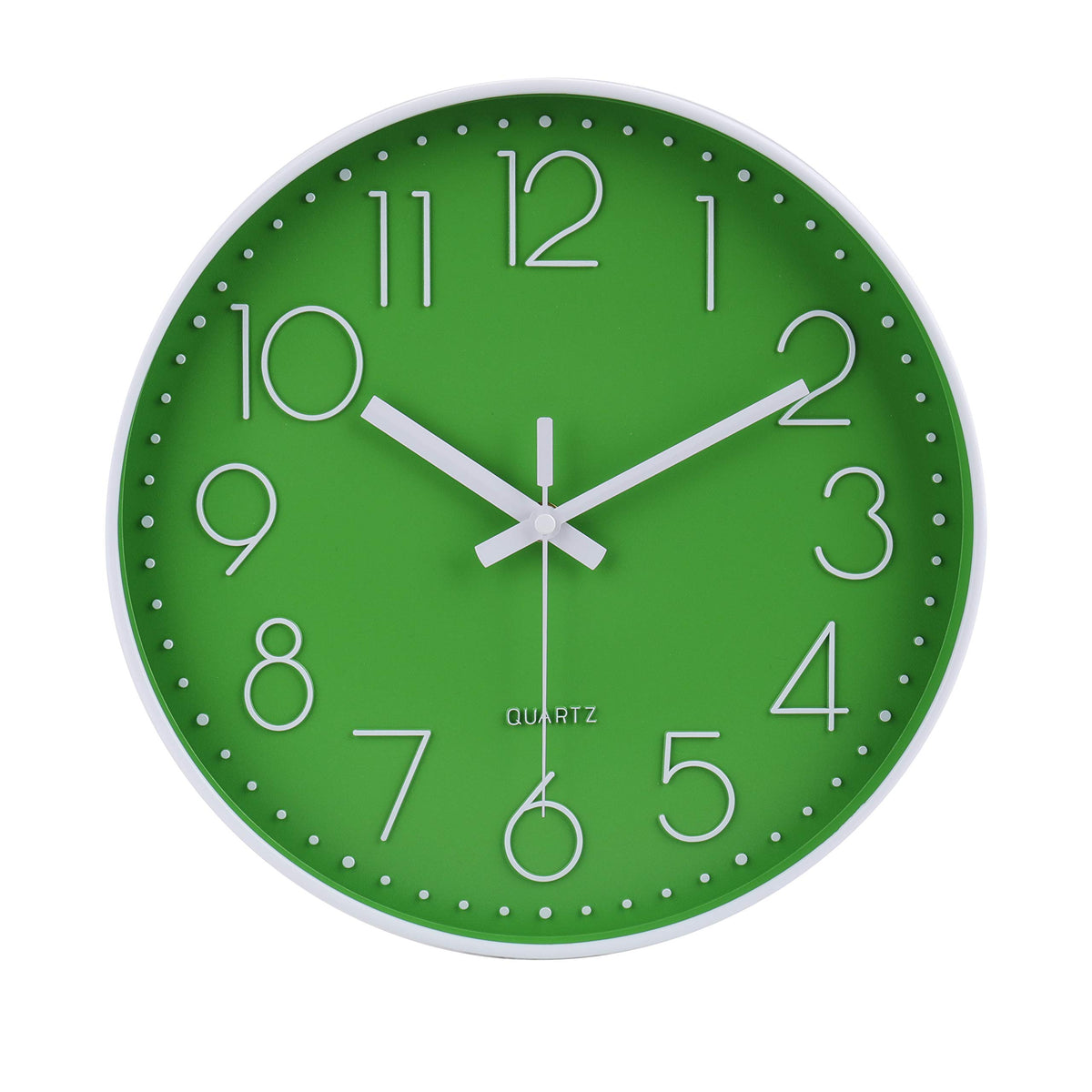 jomparis Wall Clock 12 Inch Non-Ticking Silent Battery Operated Round Wall Clock Modern Elegant Simple Style Clock for Home Office Kitchen Bedroom Living Room