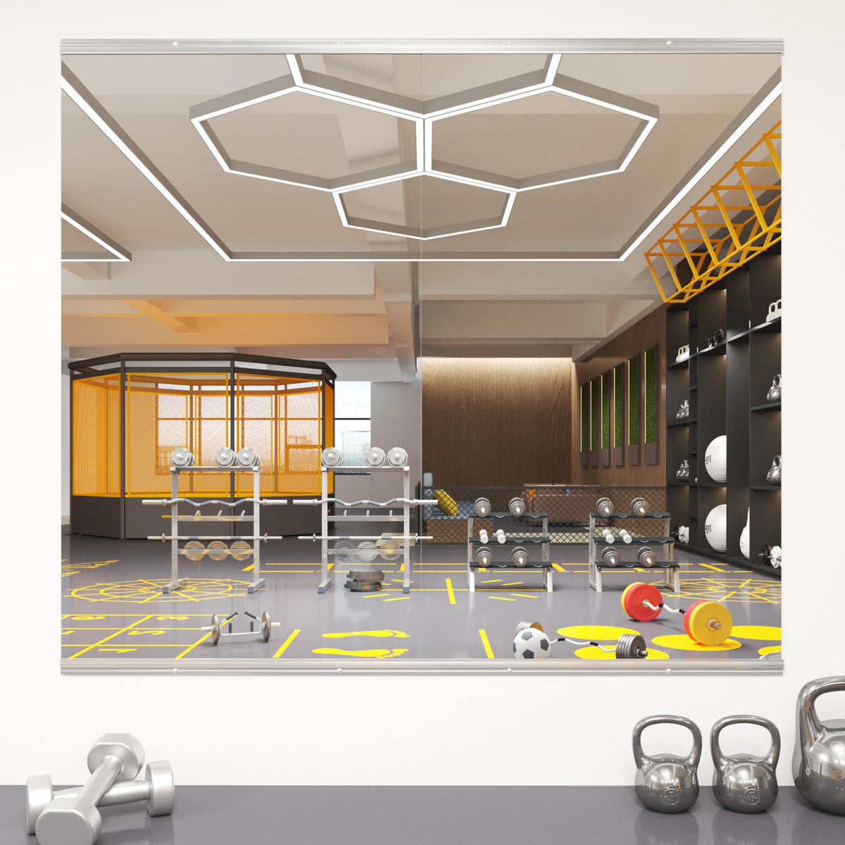 pertetey 56 x 16 in Home Gym Mirrors, Frameless, 2-Pack