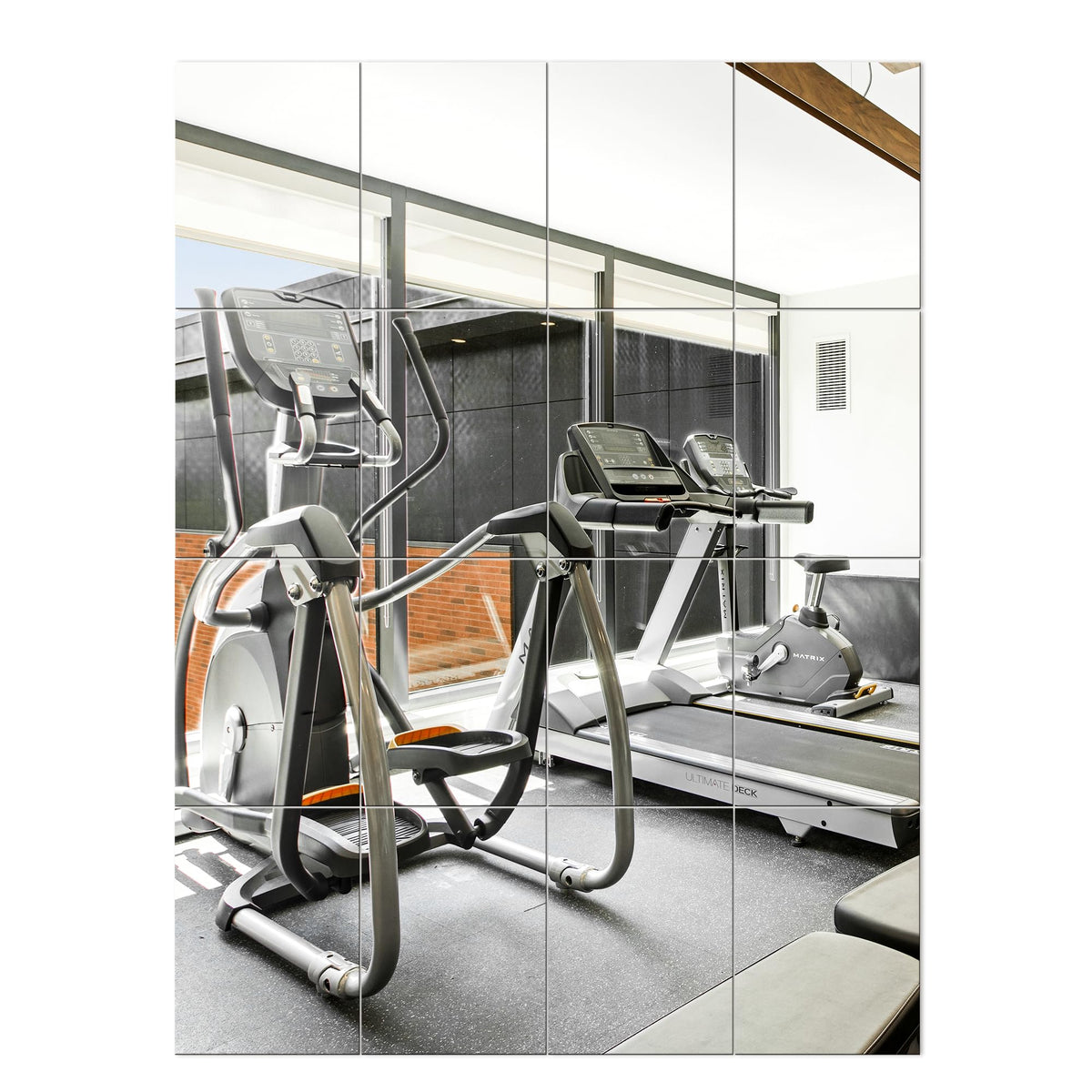 Delma Frameless Mirror Tiles 14"x12"x8 Pcs Wall Mounted