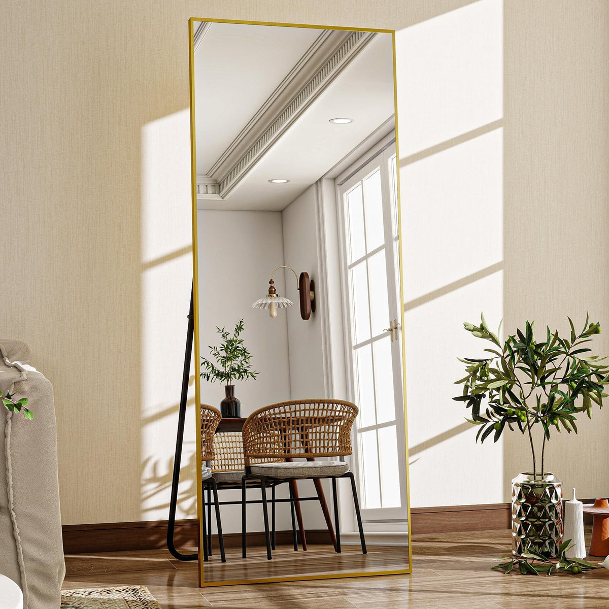 VooBang Large Full Length Mirror 78" x 35" - Shatterproof Black