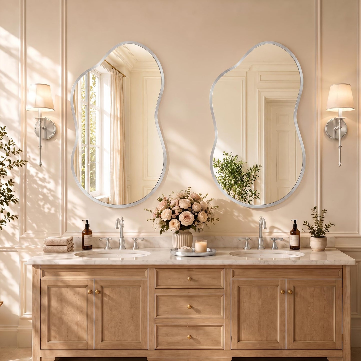 Bathroom Mirror for Over Sink-Gold Home Decor Wall Mirror 20"x 36" Single