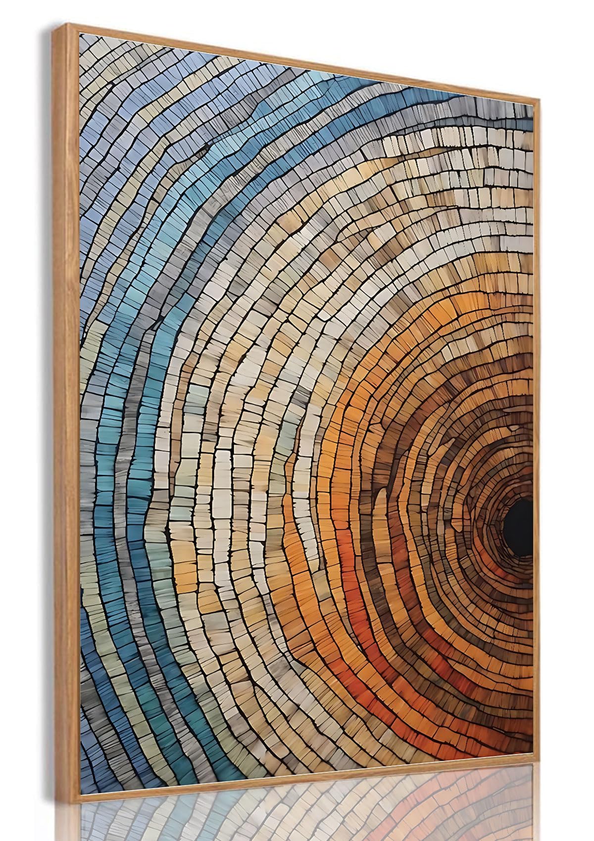 Tree Ring Wall Art Framed, Modern Nature Decor, Easy to Hang 12x16 Inch | The Art of Nature's Timeline,Affordable & High quality,Perfect for your Living Room,Bedroom,Bathroom & Office