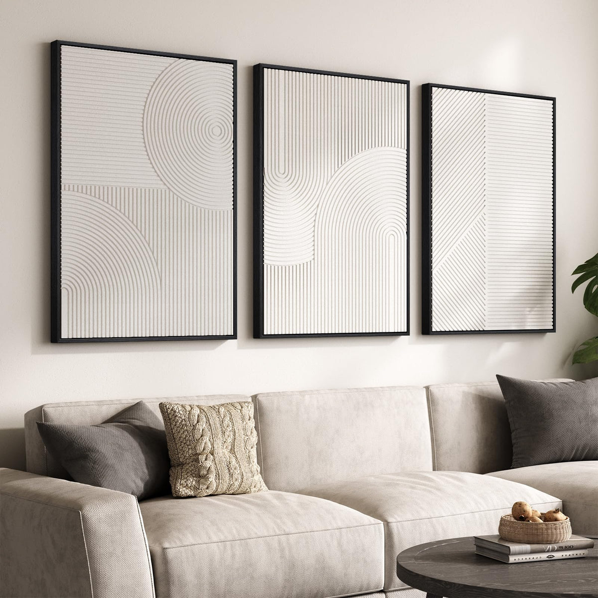 Large Wood Abstract Wall Art for Living Room, Modern 3D Artwork for Walls
