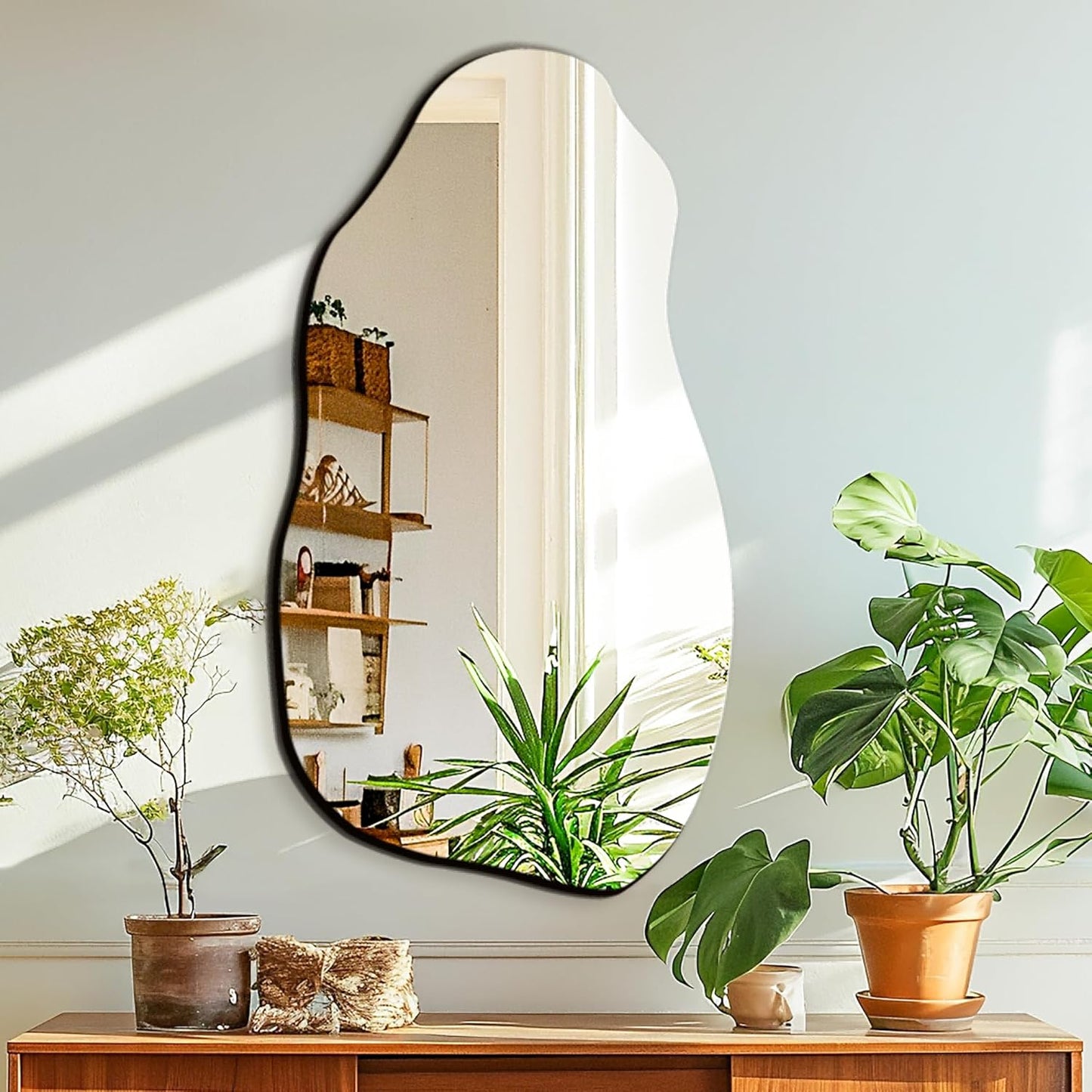 TRAHOME 32'' x 18'' Irregular Asymmetrical Wall Mirror