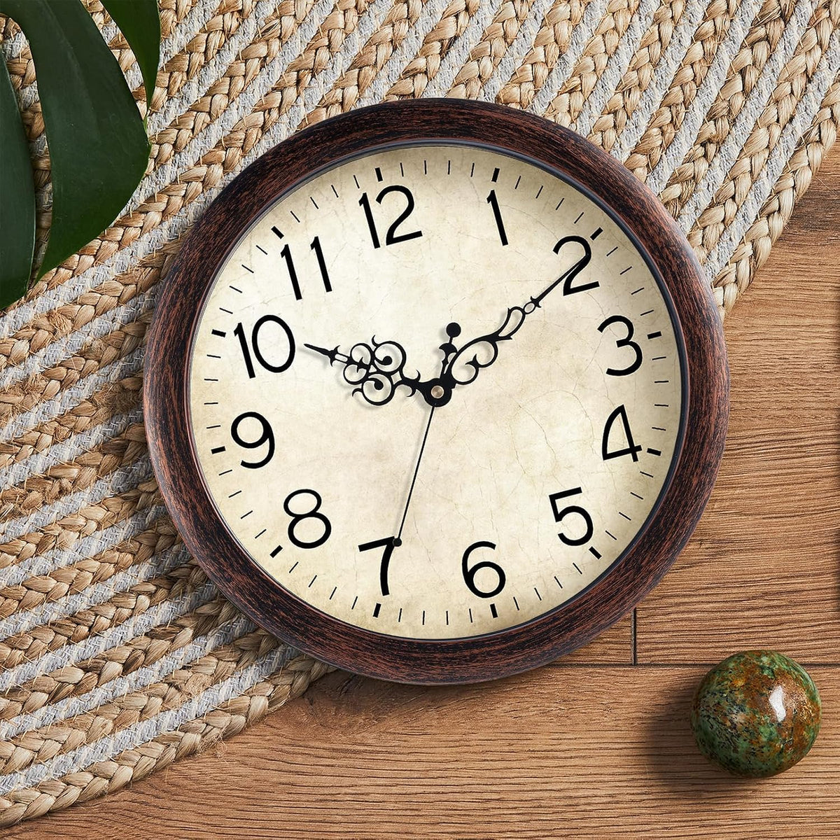 KECYET Wall Clock Vintage Battery Operated Quartz Silent 8" for Kitchen